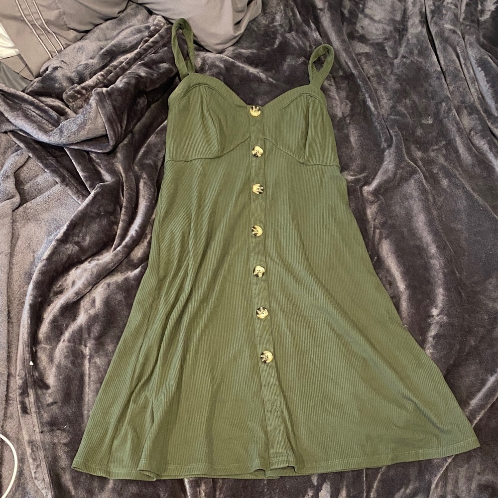 SHEIN Green Asymmetrical Dress